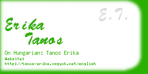 erika tanos business card